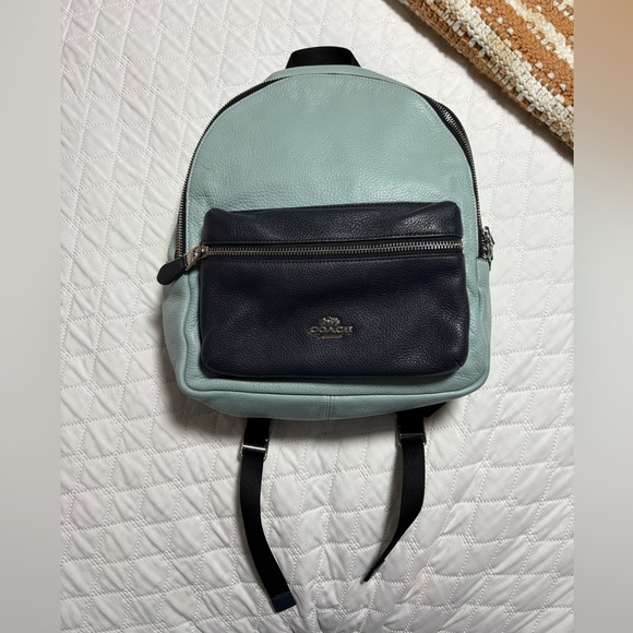 Coach Handbags - Coach Charlie Marine Pebble Soft Leather Back Pack